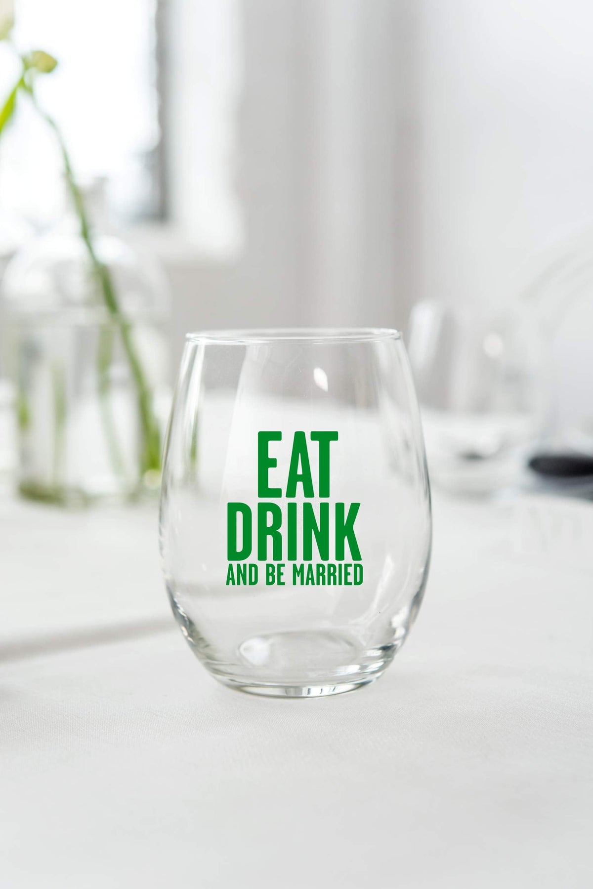 WEDDINGSTAR Personalized Small Stemless Wine Glass 9oz - 36 pack