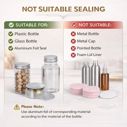 20–130mm Induction Heat Sealer, Portable Handheld Bottle Cap Sealing Machine for Plastic & Glass Bottles, Induction Sealing Machine 110V
