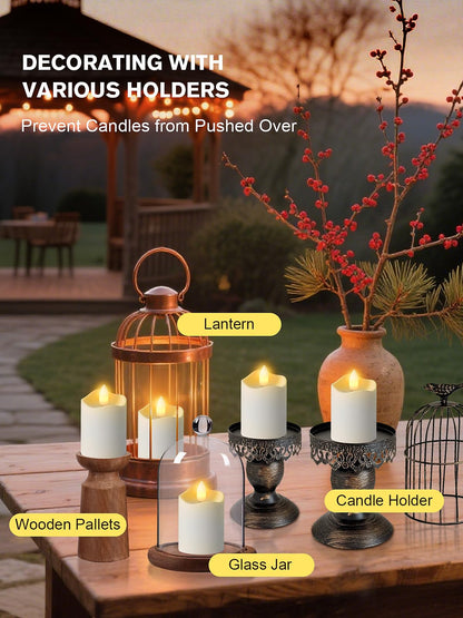 PIDZPOW Rechargeable Flameless Tea Lights Candles with Remote Timer, 8 Pack 1.5" x 2.6" LED Candles with USB Charging Base, Small Votive Candle Electric Fake Candle for Wedding Table Decor Dining