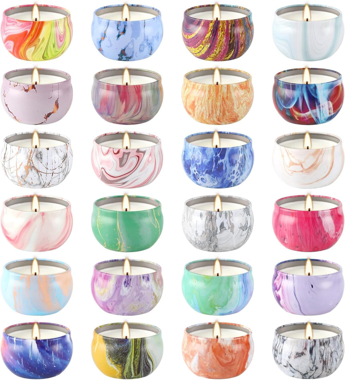 YOROXRG Scented Candles Gifts Set 24 Pack Soy Wax Travel Tin Jar Candles for Home 2.5 OZ Scented for Mom for Christmas, Birthday, Thanksgiving, Mother's Day