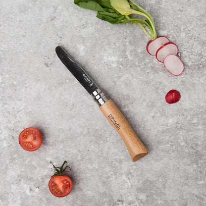 Opinel My First Opinel No.7, Stainless Steel Children’s Folding Knife with Safety Rounded Tip, Virobloc Locking Collar, Made in France (Natural)