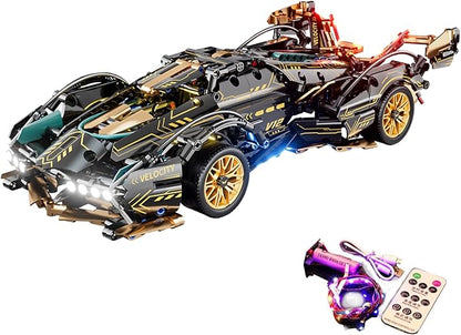 Sport Racing Car Building Block Sets for Adults 1:14 Race Supercar Toys Kits with LED Collectible MOC Model Construction Ideas Birthday for Boys Teens Men Age 8-12 12-1614 14+