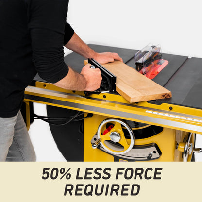 Powermatic ArmorGlide 10-Inch Table Saw, 52-Inch Rip, Extension Table, 1-3/4 HP, 115/230V 1Ph (Model PM1000T)