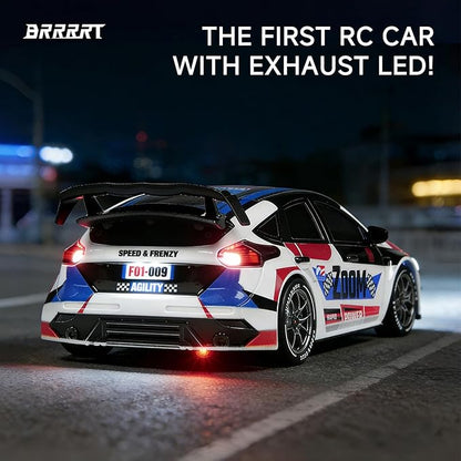BRRRRT 1:24 Remote Control Rally Car4WD High Speed Remote Control Cars with LED LightsDrift Car for Boys and Girls Age 6+ Blue