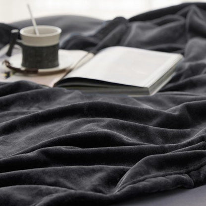 Bedsure GentleSoft Fleece Blanket - Cozy Lightweight Plush Twin Size Dark Grey, 60x80 Inches