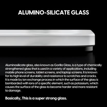 Pulsar - Superglide Premium Glass Mouse Pad XXL ALUMINO-Silicate Glass Surface Anti-Slip Fully Molded high-Density Silicone Rubber 38.5in x 16.5in (XXL, White)