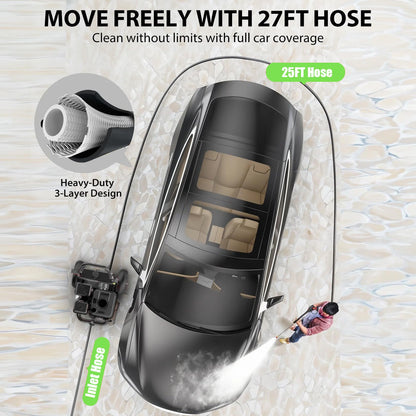 Imdot 4200PSI Pressure Washer, 4.0GPM Heavy Duty Power Washer with 5 Quick Connect Nozzles, 25ft Flexible Hose and 0.5Gal Soap Tank, 212cc 7.0 HP Engine, EPA/CARB/ETL Compliant, Black