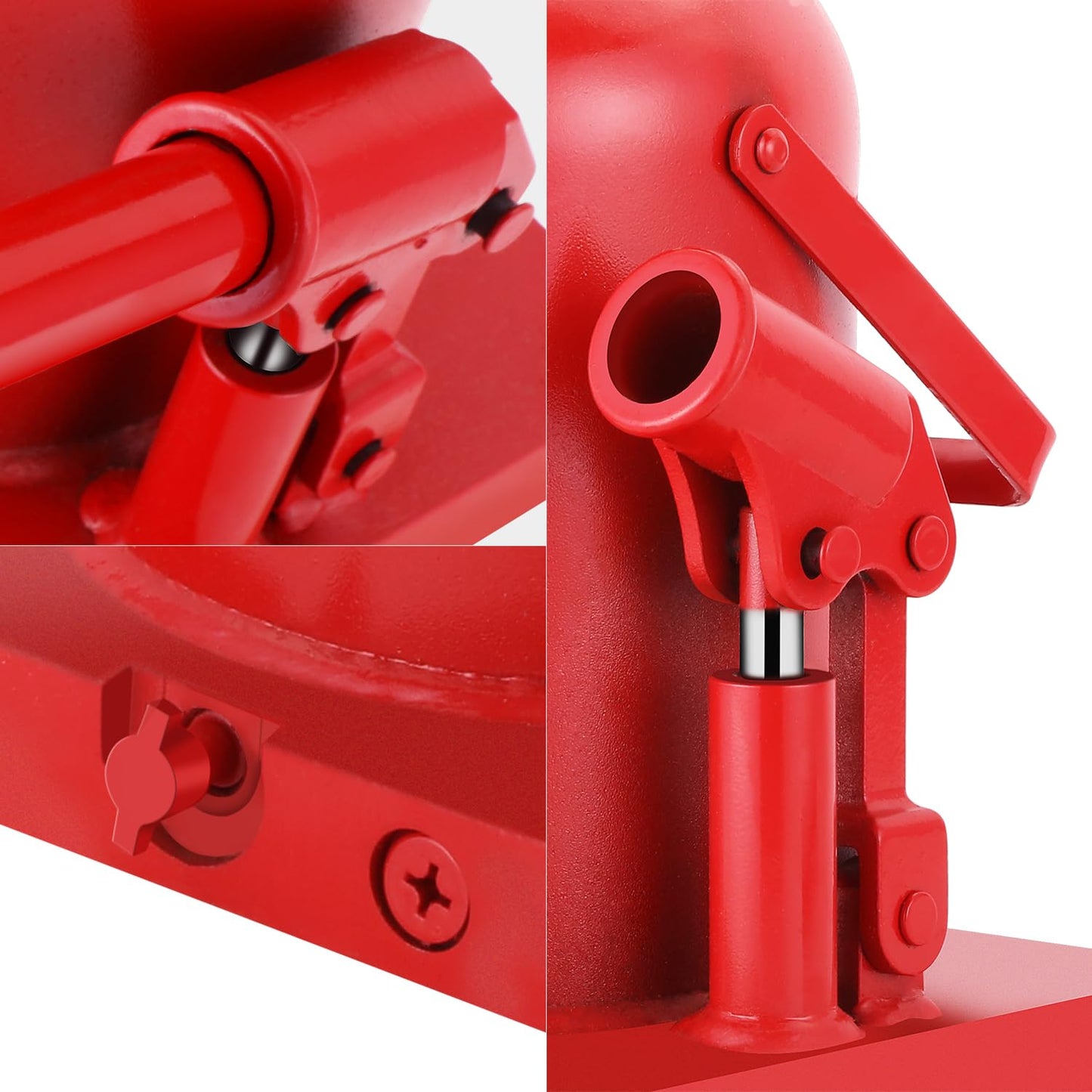 DNA Motoring 50 Tons / 110231 lbs Lifting Automotive Welded Hydraulic Bottle Jack for Repair Vehicle, Pickup, Truck, w/Manual Handle, Red,TOOLS-00365
