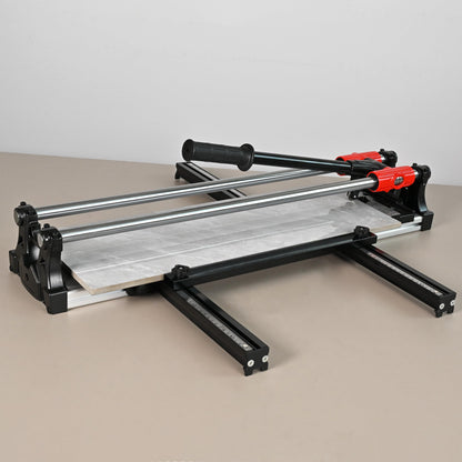 ROJOO 24 inch Double Guide Rails Manual Tile Cutting Machine Wide Aluminum Bottom Plate Ceramic Porcelain Floor Tile Cutter Heavy Duty 600mm/60cm R2818T060