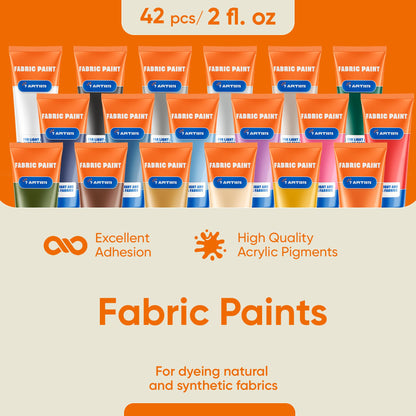 7 Artists Sky Blue Fabric Paint 2 fl. oz – Light Blue Fabric Paint for Clothes Permanent | Textile Paint for Upholstery, Sneakers, Canvas Tote Bags, T-Shirt Painting | Pintura para Ropa y Zapatos