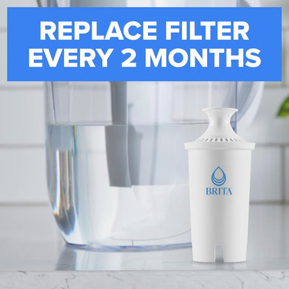 Brita Standard Water Filter - BPA-Free Pitcher Replacement | Lasts 40 Gallons, Includes 2 Filters