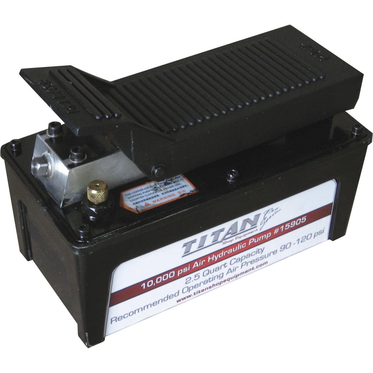AME INTL 5,500 PSI 2.5 Quart Titan Air Hydraulic Pump with Aluminum Reservoir