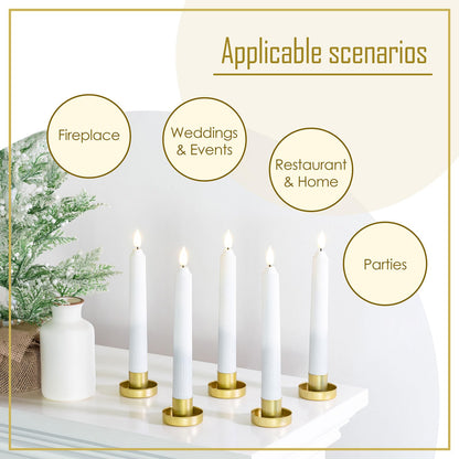 Smtyle Gold Minimalist Candlestick Holders Set of 5 Simple and Stylish Candle Holder Centerpiece for Taper Candles and Candlesticks