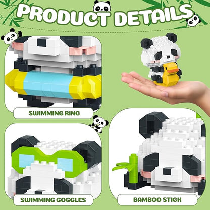 Animals Building Block SetsMicro Mini Animals Party Favors for Kids Birthday Gift for Boy Girl12 Pack Pandas