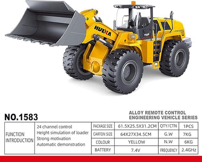 TOUCAN RC HOBBY US in Stock 1/14 HUINA Toys 2.4G 10CH Radio Controlled Loader 1583 Electric Lifting System Lights Sound RC Construction Vehicles Assembled for Adult