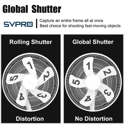 SVPRO Global Shutter USB Camera Module 90fps High Speed Webcam Board 1920x1200 2MP AR0234 UVC Webcam Module with Distortion Free M12 Lens for Computer,Slow Motion Board Camera for Golf Swing