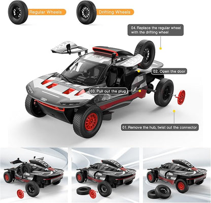 RASTAR Remote Control Car 1/14 Audi RS Q e-Tron E2 Rally Off-Road RC Sports Race Car Audi Toy Vehicle for Kids