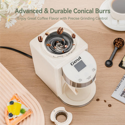 Gevi Espresso Machine 20 Bar with Grinder, Professional Espresso Maker with 35 Precise Grind Settings Burr Coffee Grinders Combos, Super-Automatic Espresso Machines, Ideal for Coffee Lover