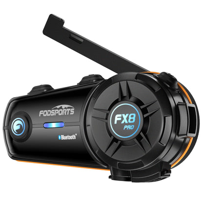 Fodsports Motorcycle Bluetooth Intercom with Music Sharing, M1S Pro 2000m 8 Riders Group Helmet Communication System Headset Universal Interphone (Waterproof/Handsfree/Stereo Music/GPS/2 Pack)