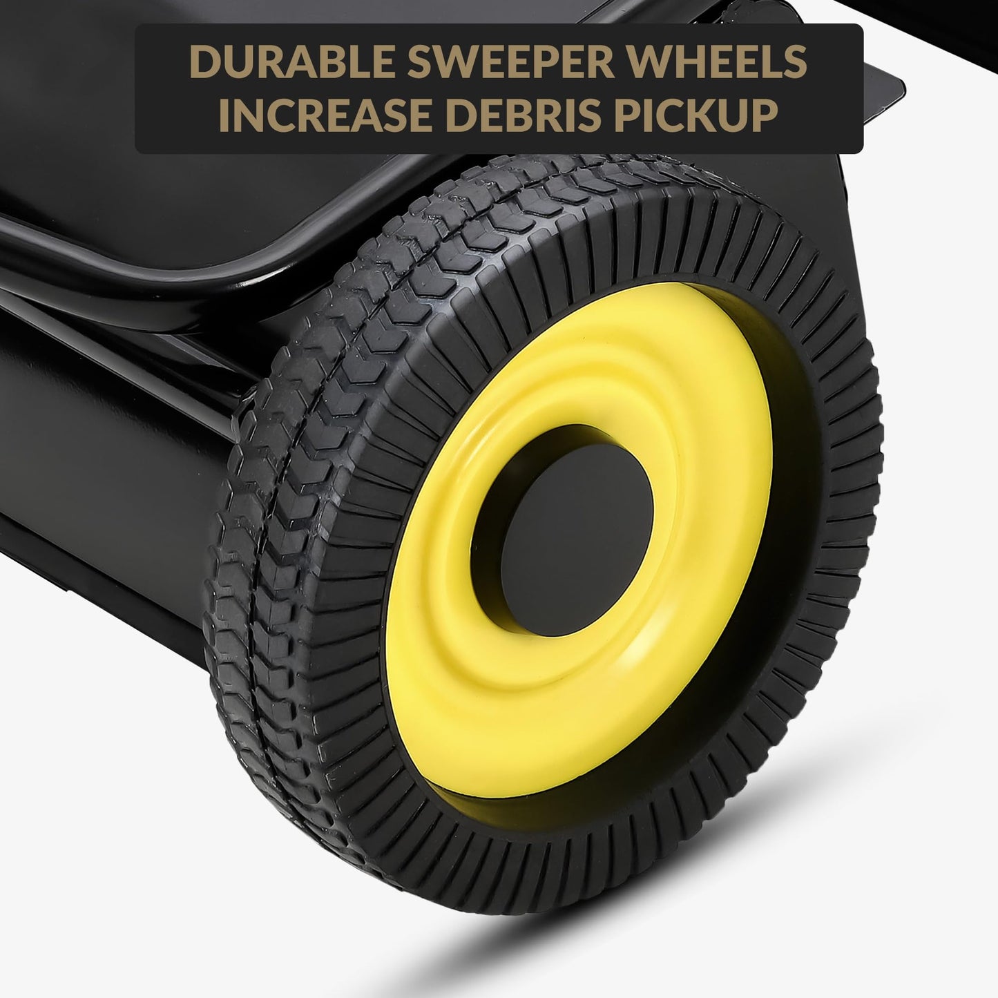 Tow Behind Lawn Sweeper 50" Wide, 26 Cu.Ft Large Hopper Yard Sweeper, Pull Behind Leaf Collector with Adjustable Sweeping Height, Universal Fit for Lawn Tractor & Debris Cleanup