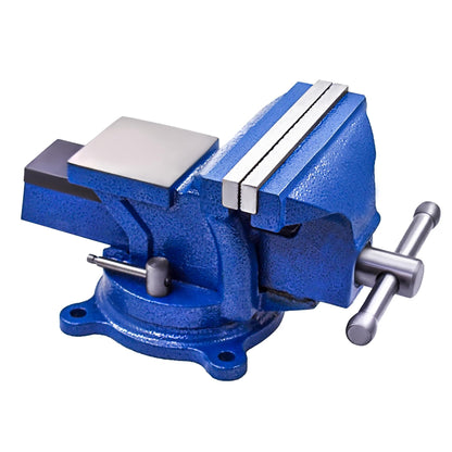 WFLNHB 5" Bench Vise Table Top Clamp Press Locking Swivel Base Heavy-Duty Fit for Crafting Painting Sculpting Modeling Electronics Soldering Woodworking and Fishing Tackle