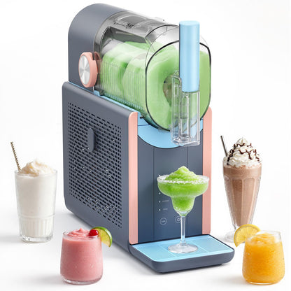 Slushie Machine for Home, 66oz Smart Frozen Drink Maker, 5 Programs & Clean Mode, No-Ice-Needed Slushy Maker for Margaritas, Smoothies, Milkshakes, Cocktails, and Soft Serve Ice Cream (Peach)