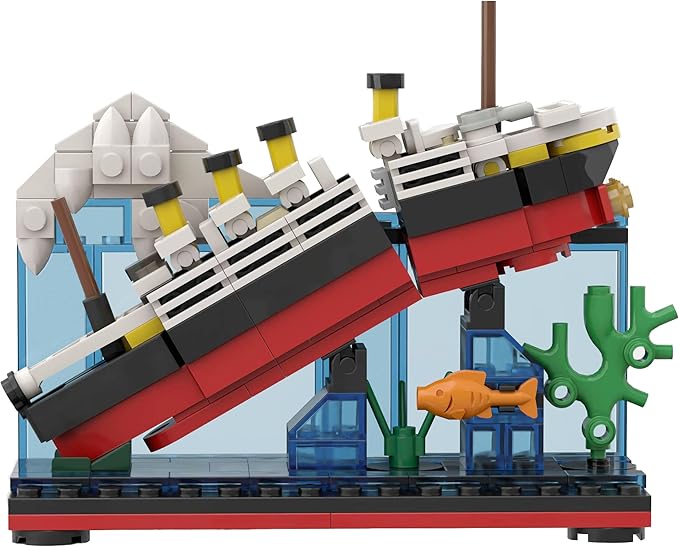 Boat Kits Model Construcrion Sets 247 Pcs Titanic Sink and Break in Half Toy Building Blocks Titanic Cruise Ship Model Toy