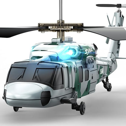 SYMA RC Military Helicopter S54H for Kids - One-Key Start/Landing Altitude Hold Upgraded Protection System 3.5 Channel Toy for Boys and Girls
