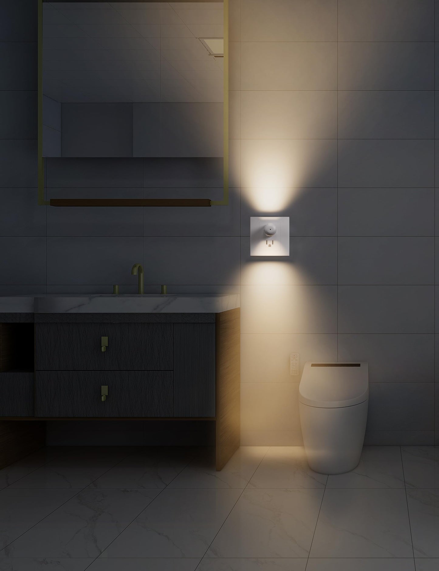 6 Pack Mini LED Night Light Plug in Wall - Dusk to Dawn Auto On/Off, 3000K Soft White (200 Lumen/20W Equivalent), 360° Adjustable Lighting for Bedroom, Bathroom, Stairs, Kids Room, Hallway