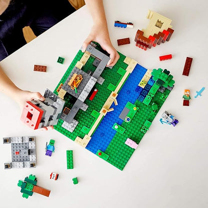 LEGO Minecraft The Crafting Box 3.0 21161 Minecraft Brick Construction Toy and Minifigures Castle and Farm Building Set Great Gift for Minecraft Players Aged 8 and up (564 Pieces)