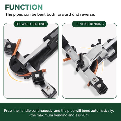 Antstone Tubing Bender Kit with Reverse Bend & 1/4” 3/8” 1/2” O.D. Tubing Bender 3 in 1 Tube Bender