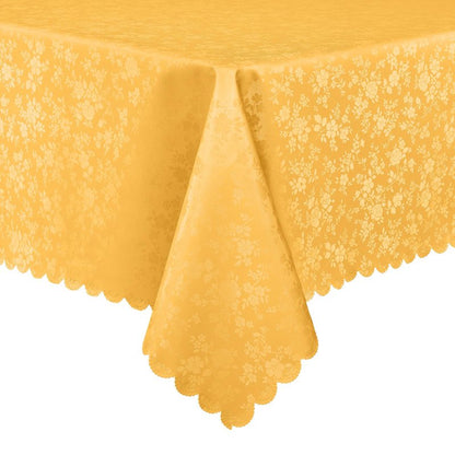 Smiry Rectangle Table Cloth, Waterproof Heavy Duty Vinyl Tablecloths, Wipeable Washable Table Cover for Kitchen and Dining Room (Mustard Yellow, 60" X 120")