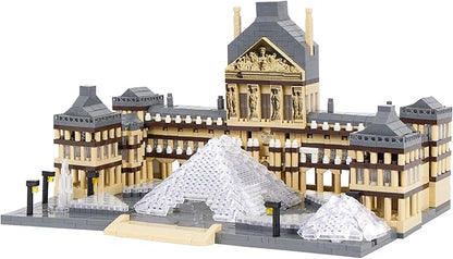 Architecture Louvre Micro Building Blocks Set 3377 PCS World Famous Architectural Model Educational Toys Building Bricks