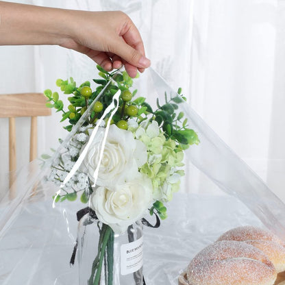 sancua Clear Plastic 100% Waterproof Round Tablecloth - 54 Inch - Vinyl PVC Table Cloth Protector Oil Spill Proof Wipe Clean Table Cover for Dining Tables, Parties & Camping, Crystal Clear