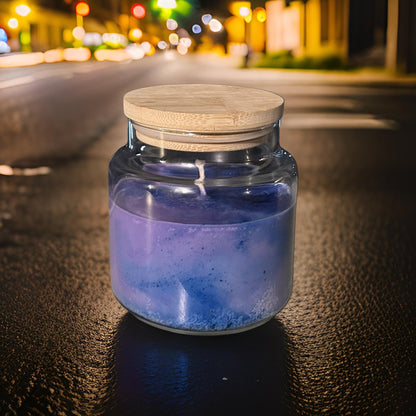 Luxury Galaxy Candle | The Candle Stop Shop | 100% Soy | Lavender & Violet Scented | Purple, Blue, and Pink