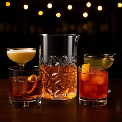 Cocktail Mixing Glass, 24 FL OZ Crystal Stirring Glass, Durable Thick Bottom Heavy Base Design, Bartender Gifts for Men, Elegant and Functional Home Barware Tools