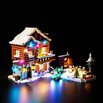 VONADO Colorful Light Kit for Lego Alpine Lodge Christmas Village 10325 Updated Creative LED Lighting Set Accessories Compatible with Lego 10325 Christmas Winter Village (Lights Only No Models)