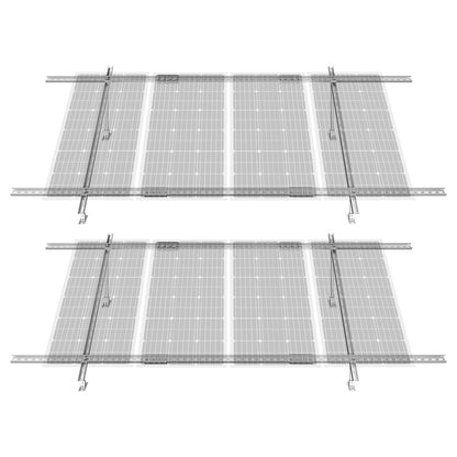 VEVOR 2-Set Solar Panel Mounting Brackets, 30°-60° Adjustable Multi-Piece Brackets for 4-8pcs Panels, Carbon Steel Ground Mount Stand for Farms, RVs, Boats, Off-Grid