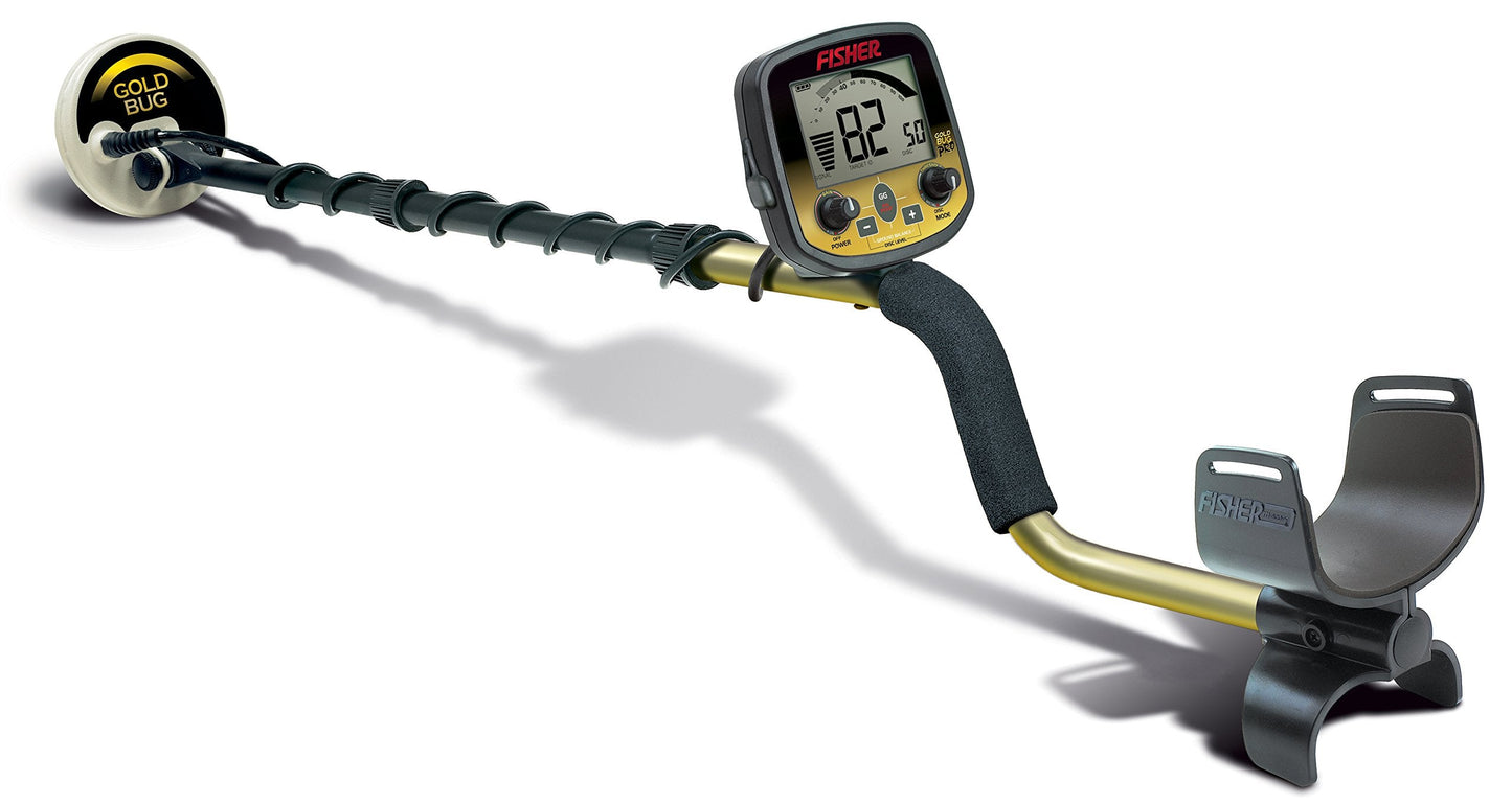 Fisher Labs Gold Bug Pro Metal Detector, Black (GOLDBUG-PRO) - Finds Small Gold Nuggets, Variable Breakpoint Tone Discrimination, Real-Time Ground Balancing, Lightweight, 19kHz Frequency