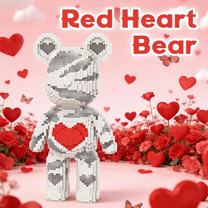 Glowing Care Bear Building Blocks (5300 PCS) 3D Micro Animal DIY Bear Building Blocks for Adults &amp Teenager Creative Toys Ideal Gift for Family &amp Friends