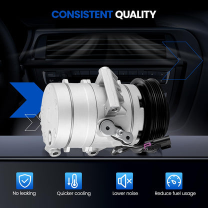 SYKRSS 6E5Z19703A Air Conditioning A/C Compressor with Clutch Compatible with Ford Fusion 2006-2007 2.3L 3.0L, Compatible with Mercury Milan 2006-2007 2.3L 3.0L