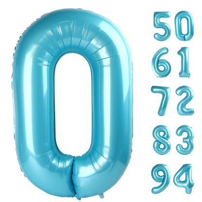 Pearlescent Blue Number 14 Balloon 40 inch, 14 Number Balloons, 14th Birthday Decorations for Girls Boys, 14 Year Old Pearlescent Blue Party Supplies