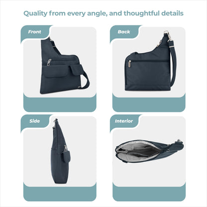 Travelon Anti-Theft Cross-Body Bag, Two Pocket