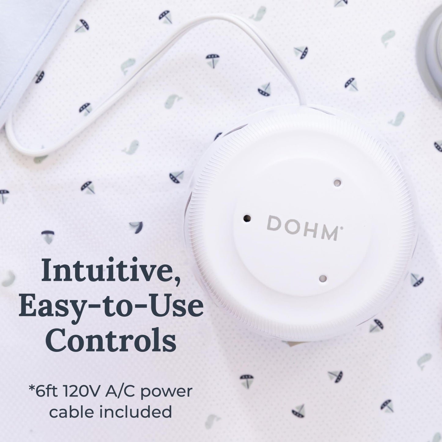 Yogasleep Dohm UNO White Noise Sound Machine (White) with Real Fan Inside for Non-Looping White Noise, for Travel, Office Privacy, Meditation, Sleep Aid for Adults & Baby, Registry Gift