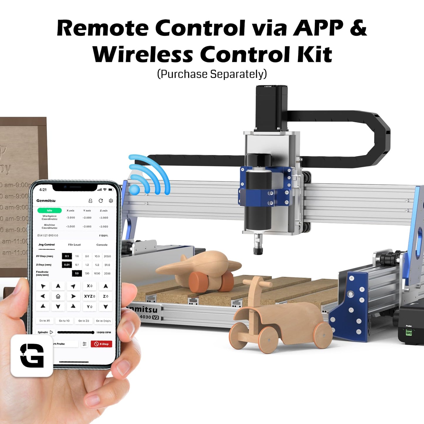 Genmitsu CNC Router Machine PROVerXL 4030 V2, NEMA 23 Closed-Loop Stepper Motor, 3 Axis Milling Machine with 400W Spindle, Fast Speed for Wood Metal Acrylic PCB MDF, Working Area 400 x 300 x 110mm