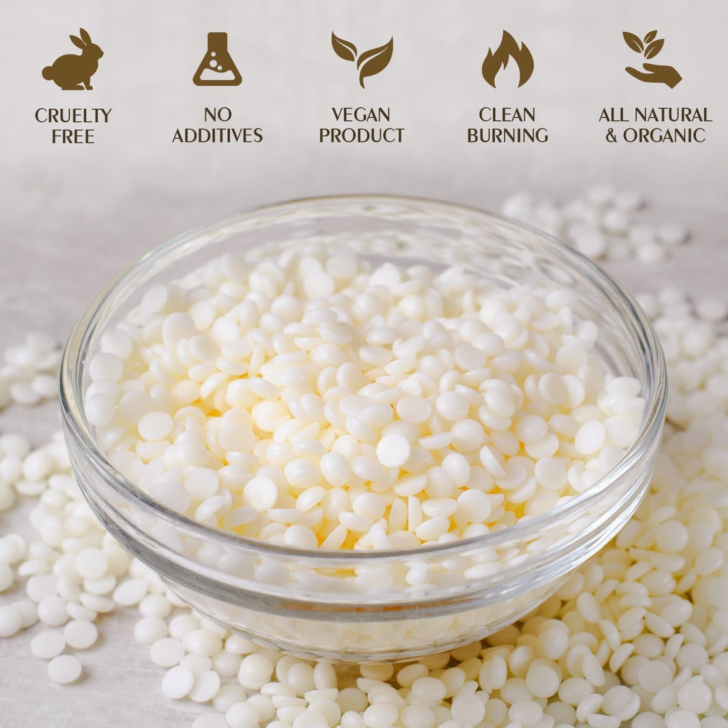 Soy Wax, Waxcanpy Natural Soy Wax for Candle Making, Organic Candle Wax from Farm, No Additives, Harmless and Pure (10lb)
