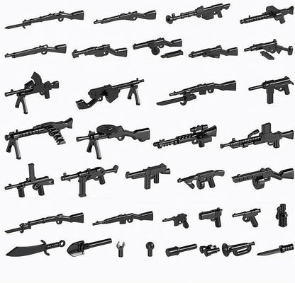 WW2 Building Set Action Figures with Weapon Accessories World War 2 Battle Pack Idea Gifts for Kids (180 Pcs)