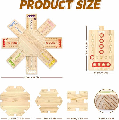 Wooden Board Game The Wooden Board Can Provide a Gaming Experience for 2 to 8 Players Featuring 3 Central Hubs 32 Marbles and 16 Dice. It is Suitable for Family and Friend Gatherings Board Games