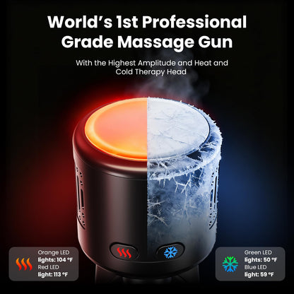 BOB AND BRAD D6 Pro Max+ Massage Gun with Heat and Cold, Powerful Deep Tissue Percussion Massager with 16mm Amplitude, Professional Muscle Massager Gun for Athletes, Quiet Electric Handheld Massager