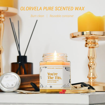 Fun Gifts for Women - Pure Natural Beeswax Candles, Personalized Gifts for Women, Men, Mom, Dad, Sister, Teacher, Friends